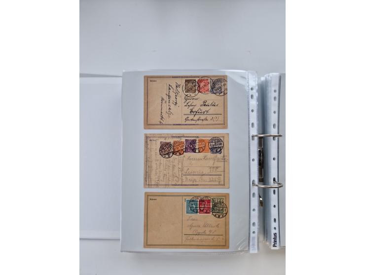 1920/23, umfangreiche Sammlung mit über 4600 Briefen, Karten und Ganzsachen. Dabei interessante Frankaturen, Blockeinheiten, 