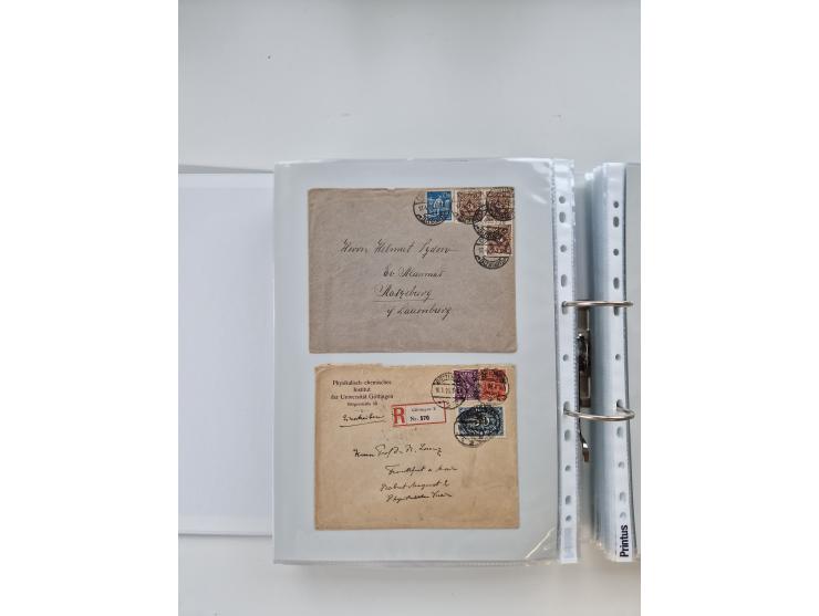1920/23, umfangreiche Sammlung mit über 4600 Briefen, Karten und Ganzsachen. Dabei interessante Frankaturen, Blockeinheiten, 