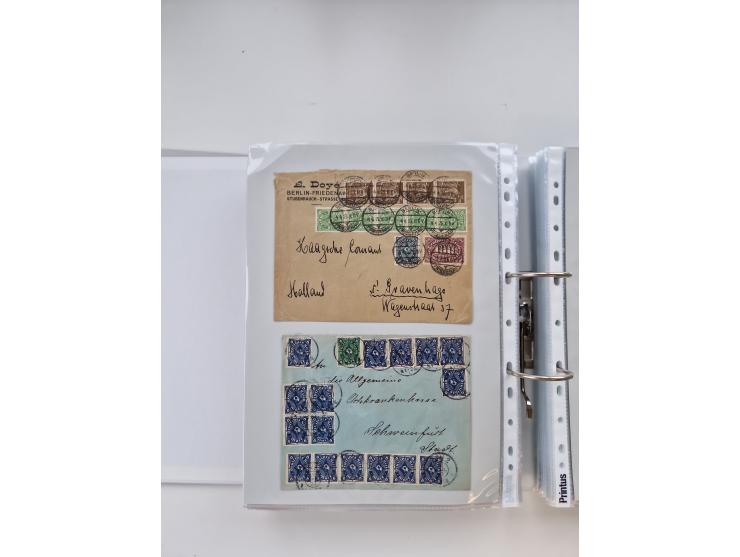 1920/23, umfangreiche Sammlung mit über 4600 Briefen, Karten und Ganzsachen. Dabei interessante Frankaturen, Blockeinheiten, 