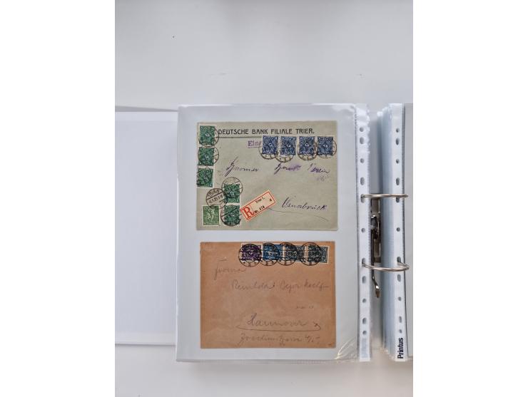 1920/23, umfangreiche Sammlung mit über 4600 Briefen, Karten und Ganzsachen. Dabei interessante Frankaturen, Blockeinheiten, 