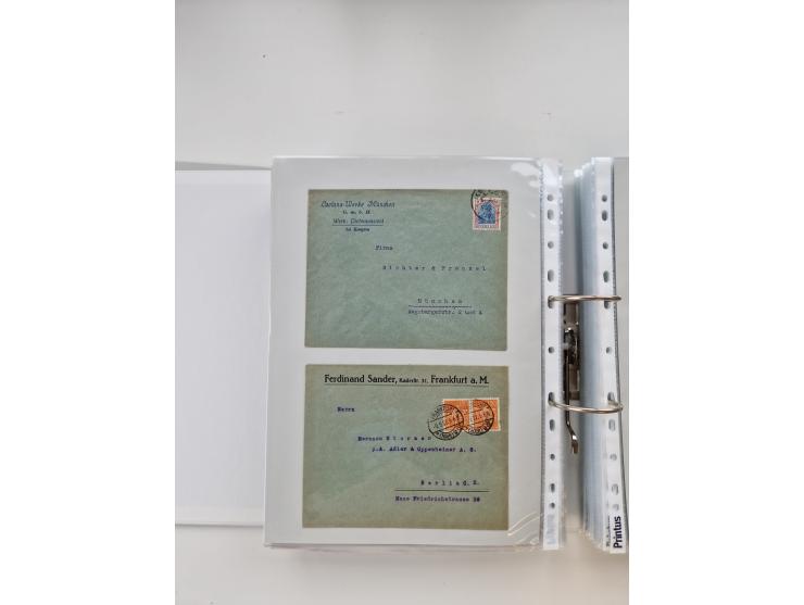 1920/23, umfangreiche Sammlung mit über 4600 Briefen, Karten und Ganzsachen. Dabei interessante Frankaturen, Blockeinheiten, 