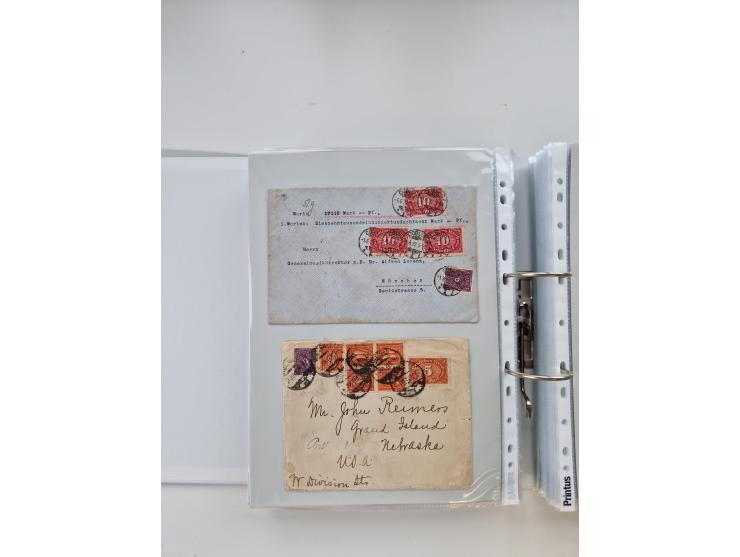 1920/23, umfangreiche Sammlung mit über 4600 Briefen, Karten und Ganzsachen. Dabei interessante Frankaturen, Blockeinheiten, 