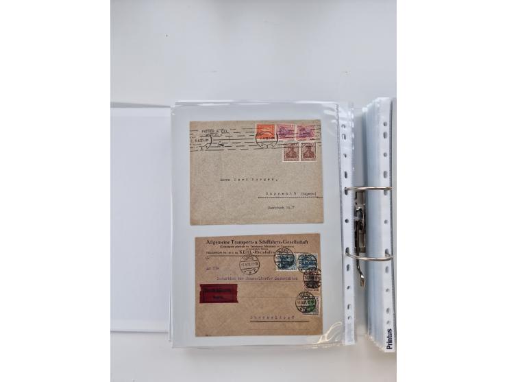 1920/23, umfangreiche Sammlung mit über 4600 Briefen, Karten und Ganzsachen. Dabei interessante Frankaturen, Blockeinheiten, 