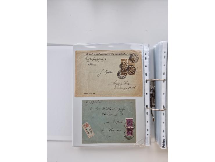 1920/23, umfangreiche Sammlung mit über 4600 Briefen, Karten und Ganzsachen. Dabei interessante Frankaturen, Blockeinheiten, 