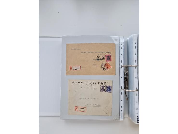 1920/23, umfangreiche Sammlung mit über 4600 Briefen, Karten und Ganzsachen. Dabei interessante Frankaturen, Blockeinheiten, 