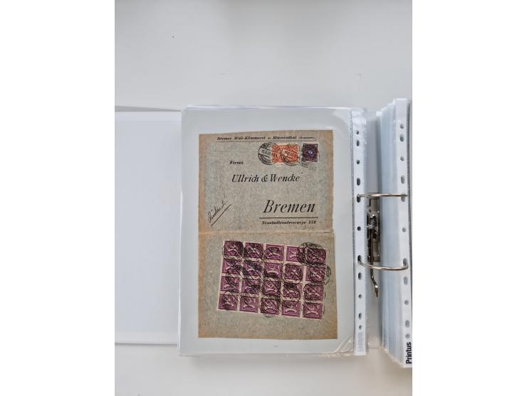 1920/23, umfangreiche Sammlung mit über 4600 Briefen, Karten und Ganzsachen. Dabei interessante Frankaturen, Blockeinheiten, 