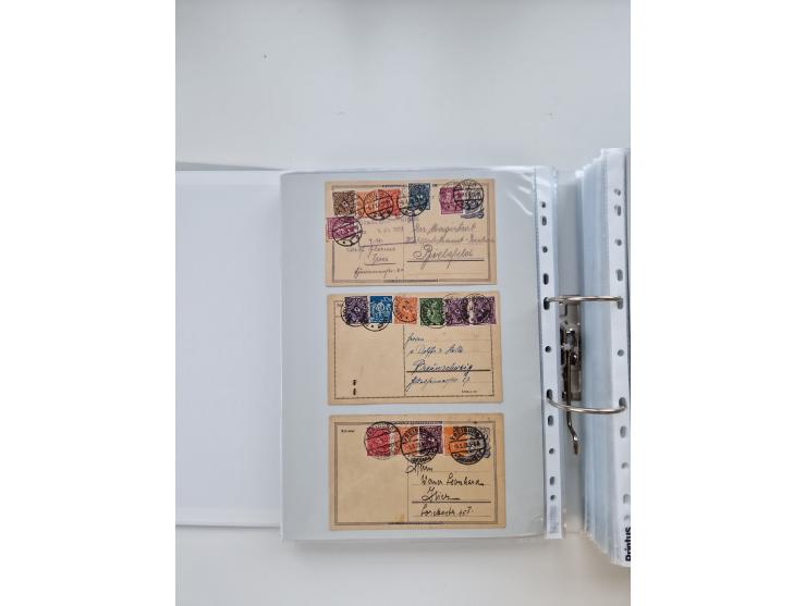 1920/23, umfangreiche Sammlung mit über 4600 Briefen, Karten und Ganzsachen. Dabei interessante Frankaturen, Blockeinheiten, 