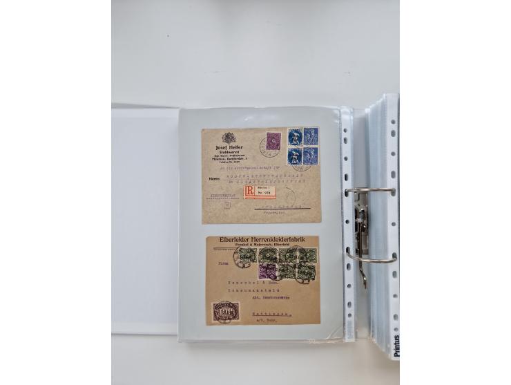 1920/23, umfangreiche Sammlung mit über 4600 Briefen, Karten und Ganzsachen. Dabei interessante Frankaturen, Blockeinheiten, 