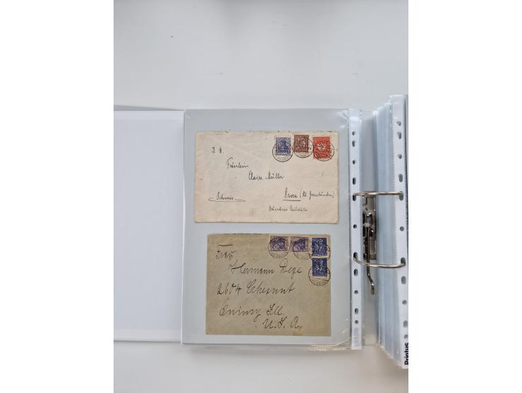 1920/23, umfangreiche Sammlung mit über 4600 Briefen, Karten und Ganzsachen. Dabei interessante Frankaturen, Blockeinheiten, 