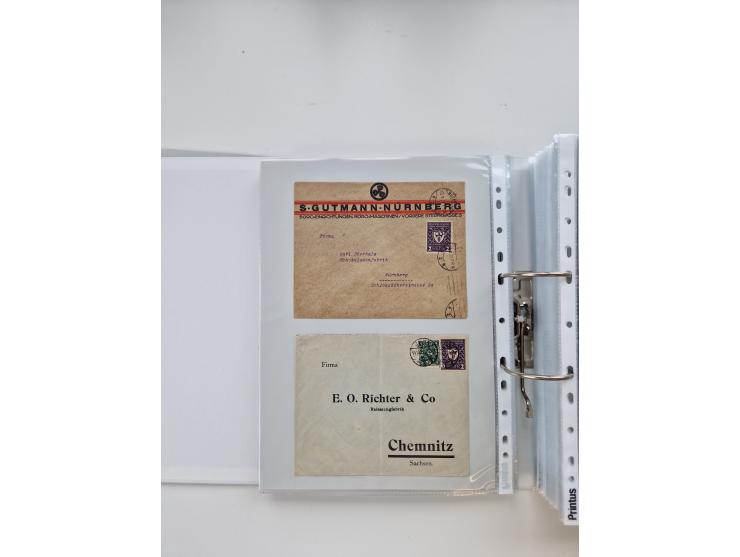 1920/23, umfangreiche Sammlung mit über 4600 Briefen, Karten und Ganzsachen. Dabei interessante Frankaturen, Blockeinheiten, 