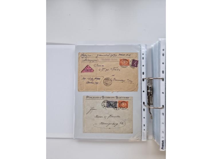 1920/23, umfangreiche Sammlung mit über 4600 Briefen, Karten und Ganzsachen. Dabei interessante Frankaturen, Blockeinheiten, 