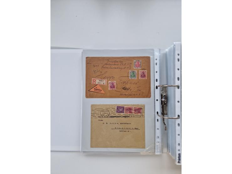 1920/23, umfangreiche Sammlung mit über 4600 Briefen, Karten und Ganzsachen. Dabei interessante Frankaturen, Blockeinheiten, 