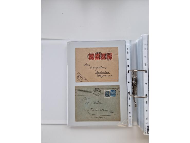 1920/23, umfangreiche Sammlung mit über 4600 Briefen, Karten und Ganzsachen. Dabei interessante Frankaturen, Blockeinheiten, 