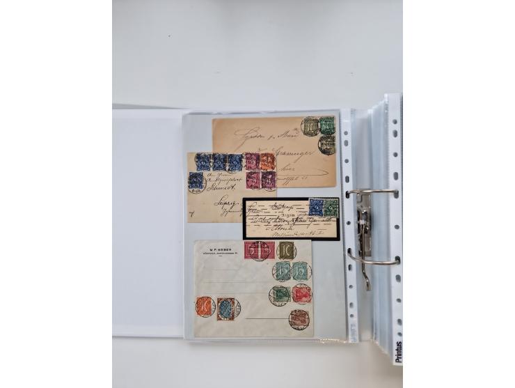 1920/23, umfangreiche Sammlung mit über 4600 Briefen, Karten und Ganzsachen. Dabei interessante Frankaturen, Blockeinheiten, 