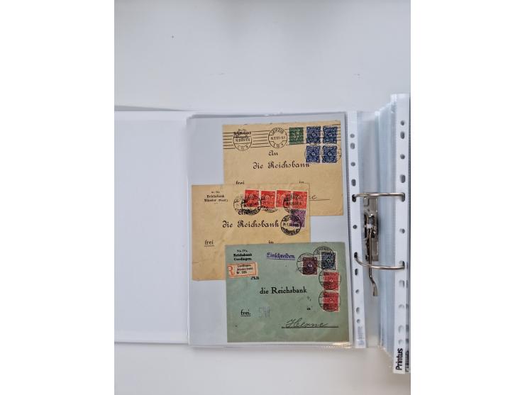 1920/23, umfangreiche Sammlung mit über 4600 Briefen, Karten und Ganzsachen. Dabei interessante Frankaturen, Blockeinheiten, 