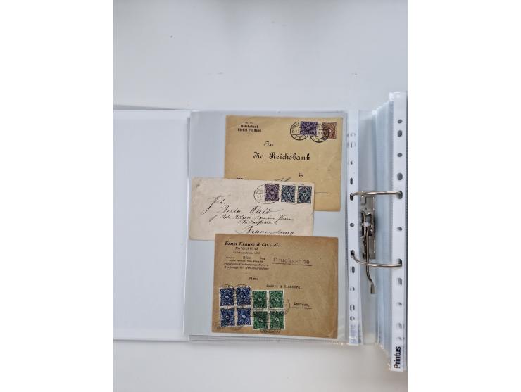 1920/23, umfangreiche Sammlung mit über 4600 Briefen, Karten und Ganzsachen. Dabei interessante Frankaturen, Blockeinheiten, 
