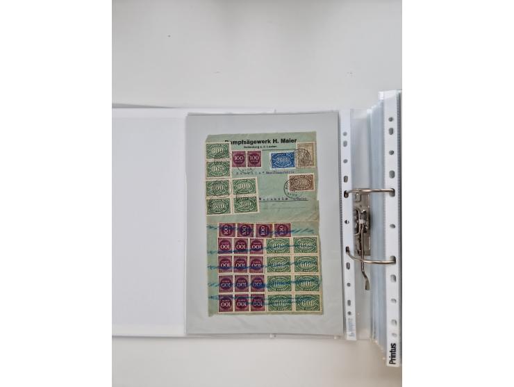 1920/23, umfangreiche Sammlung mit über 4600 Briefen, Karten und Ganzsachen. Dabei interessante Frankaturen, Blockeinheiten, 