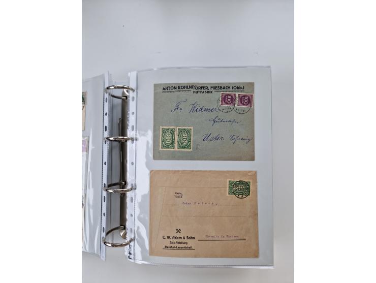 1920/23, umfangreiche Sammlung mit über 4600 Briefen, Karten und Ganzsachen. Dabei interessante Frankaturen, Blockeinheiten, 