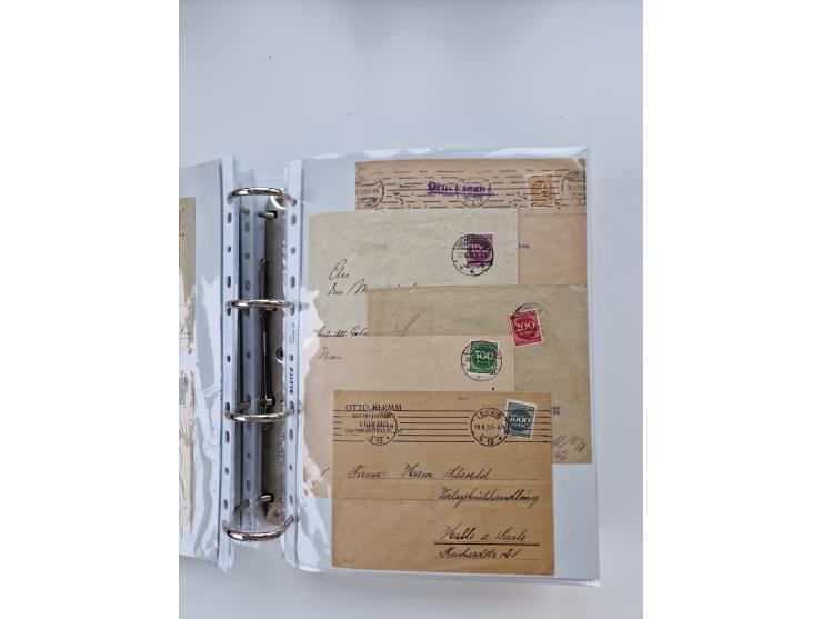 1920/23, umfangreiche Sammlung mit über 4600 Briefen, Karten und Ganzsachen. Dabei interessante Frankaturen, Blockeinheiten, 