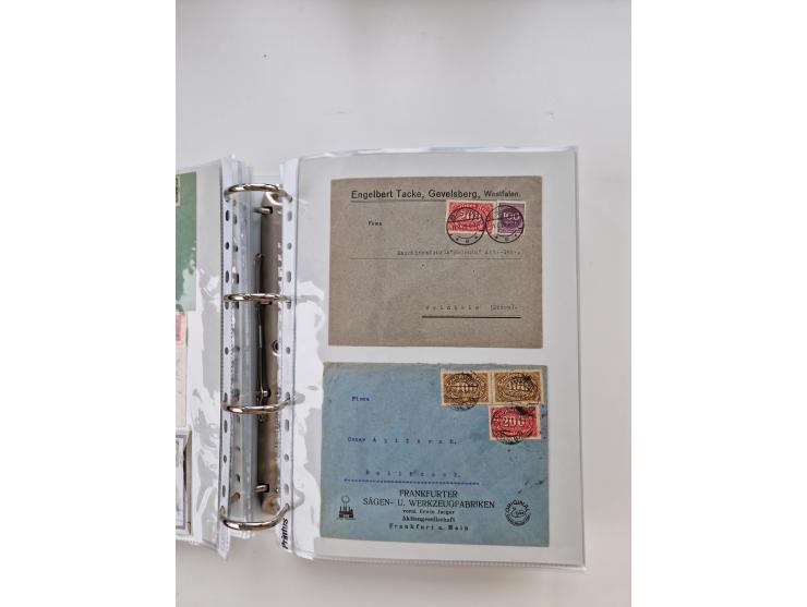 1920/23, umfangreiche Sammlung mit über 4600 Briefen, Karten und Ganzsachen. Dabei interessante Frankaturen, Blockeinheiten, 