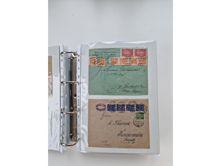 1920/23, umfangreiche Sammlung mit über 4600 Briefen, Karten und Ganzsachen. Dabei interessante Frankaturen, Blockeinheiten, 