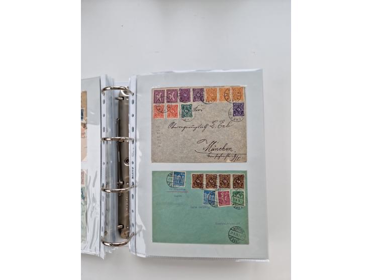 1920/23, umfangreiche Sammlung mit über 4600 Briefen, Karten und Ganzsachen. Dabei interessante Frankaturen, Blockeinheiten, 