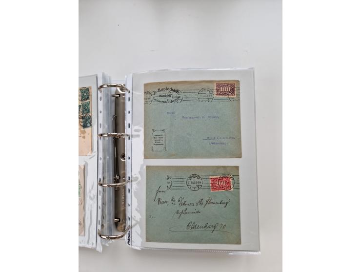 1920/23, umfangreiche Sammlung mit über 4600 Briefen, Karten und Ganzsachen. Dabei interessante Frankaturen, Blockeinheiten, 