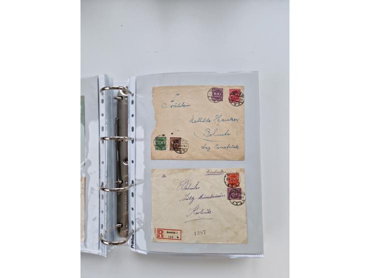 1920/23, umfangreiche Sammlung mit über 4600 Briefen, Karten und Ganzsachen. Dabei interessante Frankaturen, Blockeinheiten, 