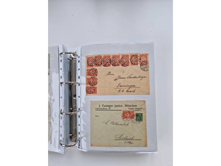 1920/23, umfangreiche Sammlung mit über 4600 Briefen, Karten und Ganzsachen. Dabei interessante Frankaturen, Blockeinheiten, 