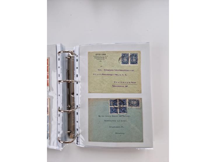 1920/23, umfangreiche Sammlung mit über 4600 Briefen, Karten und Ganzsachen. Dabei interessante Frankaturen, Blockeinheiten, 