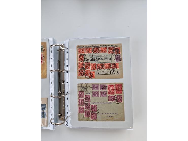 1920/23, umfangreiche Sammlung mit über 4600 Briefen, Karten und Ganzsachen. Dabei interessante Frankaturen, Blockeinheiten, 