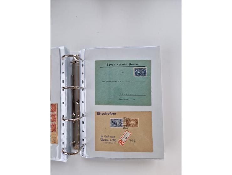 1920/23, umfangreiche Sammlung mit über 4600 Briefen, Karten und Ganzsachen. Dabei interessante Frankaturen, Blockeinheiten, 