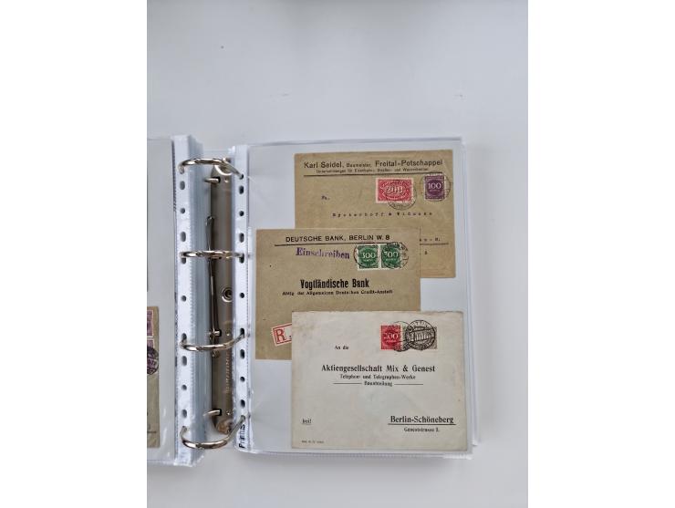 1920/23, umfangreiche Sammlung mit über 4600 Briefen, Karten und Ganzsachen. Dabei interessante Frankaturen, Blockeinheiten, 