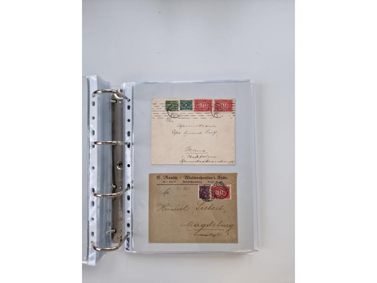 1920/23, umfangreiche Sammlung mit über 4600 Briefen, Karten und Ganzsachen. Dabei interessante Frankaturen, Blockeinheiten, 