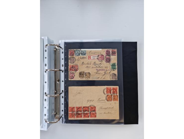 1920/23, umfangreiche Sammlung mit über 4600 Briefen, Karten und Ganzsachen. Dabei interessante Frankaturen, Blockeinheiten, 
