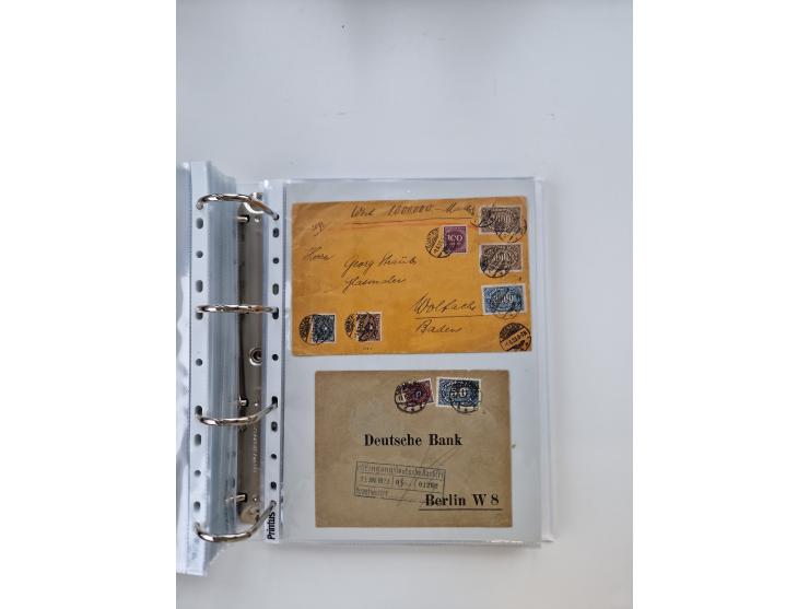 1920/23, umfangreiche Sammlung mit über 4600 Briefen, Karten und Ganzsachen. Dabei interessante Frankaturen, Blockeinheiten, 