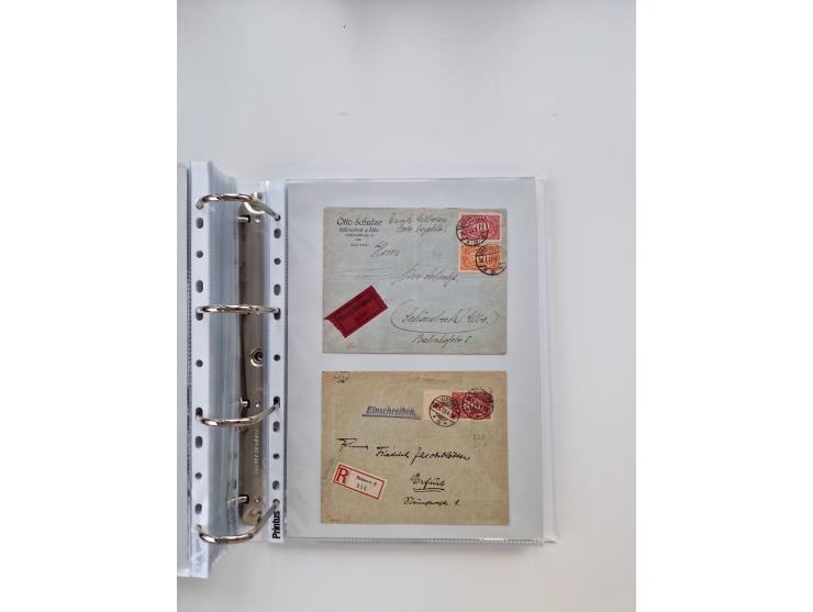 1920/23, umfangreiche Sammlung mit über 4600 Briefen, Karten und Ganzsachen. Dabei interessante Frankaturen, Blockeinheiten, 