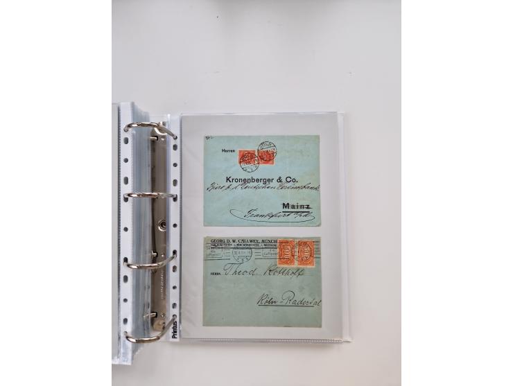 1920/23, umfangreiche Sammlung mit über 4600 Briefen, Karten und Ganzsachen. Dabei interessante Frankaturen, Blockeinheiten, 