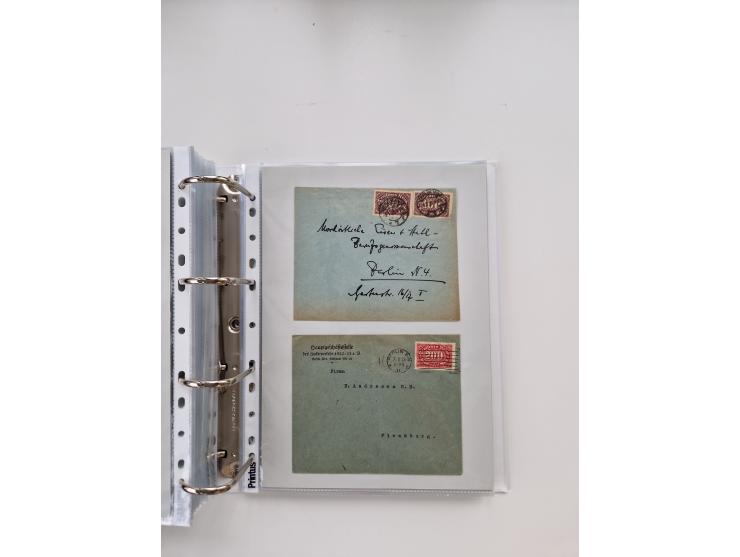 1920/23, umfangreiche Sammlung mit über 4600 Briefen, Karten und Ganzsachen. Dabei interessante Frankaturen, Blockeinheiten, 