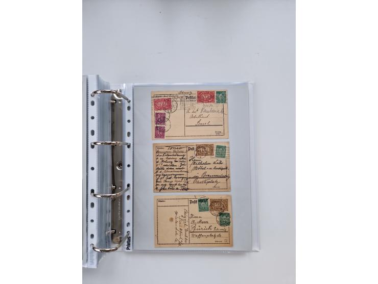 1920/23, umfangreiche Sammlung mit über 4600 Briefen, Karten und Ganzsachen. Dabei interessante Frankaturen, Blockeinheiten, 