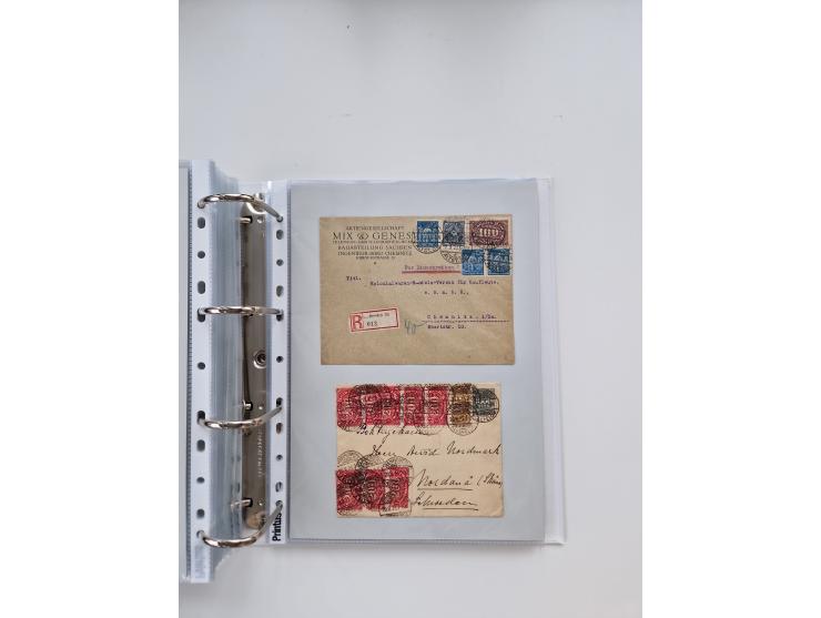 1920/23, umfangreiche Sammlung mit über 4600 Briefen, Karten und Ganzsachen. Dabei interessante Frankaturen, Blockeinheiten, 
