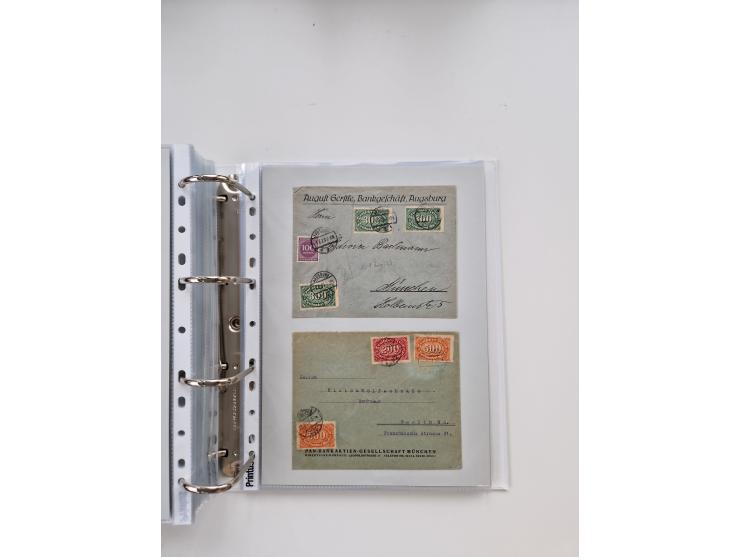 1920/23, umfangreiche Sammlung mit über 4600 Briefen, Karten und Ganzsachen. Dabei interessante Frankaturen, Blockeinheiten, 