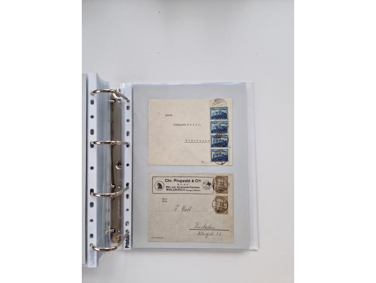 1920/23, umfangreiche Sammlung mit über 4600 Briefen, Karten und Ganzsachen. Dabei interessante Frankaturen, Blockeinheiten, 