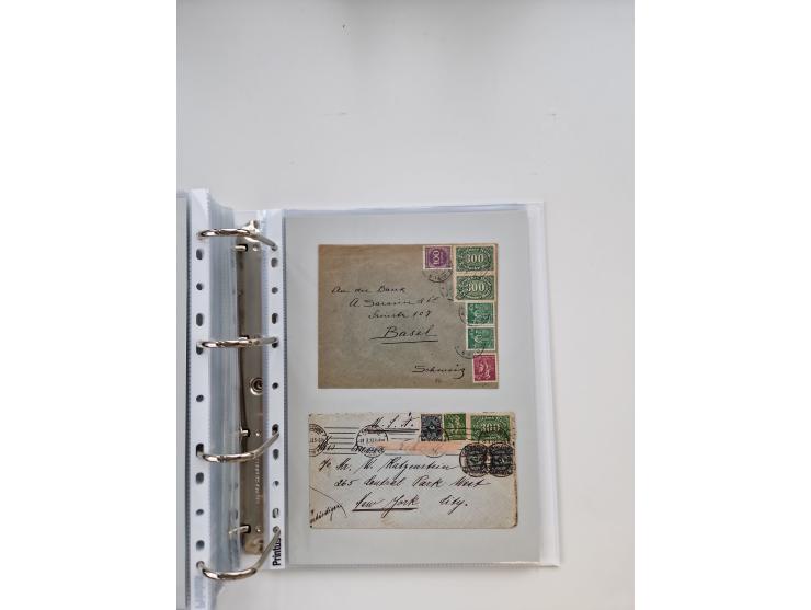 1920/23, umfangreiche Sammlung mit über 4600 Briefen, Karten und Ganzsachen. Dabei interessante Frankaturen, Blockeinheiten, 