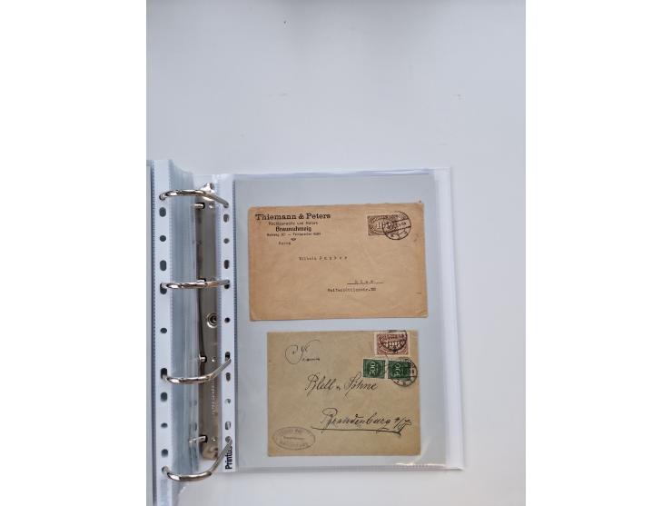 1920/23, umfangreiche Sammlung mit über 4600 Briefen, Karten und Ganzsachen. Dabei interessante Frankaturen, Blockeinheiten, 