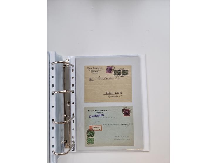 1920/23, umfangreiche Sammlung mit über 4600 Briefen, Karten und Ganzsachen. Dabei interessante Frankaturen, Blockeinheiten, 
