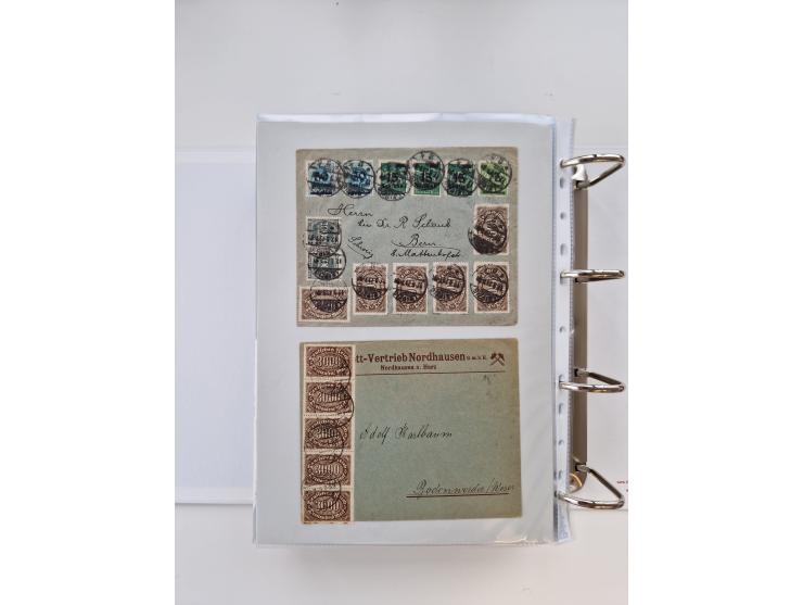 1920/23, umfangreiche Sammlung mit über 4600 Briefen, Karten und Ganzsachen. Dabei interessante Frankaturen, Blockeinheiten, 