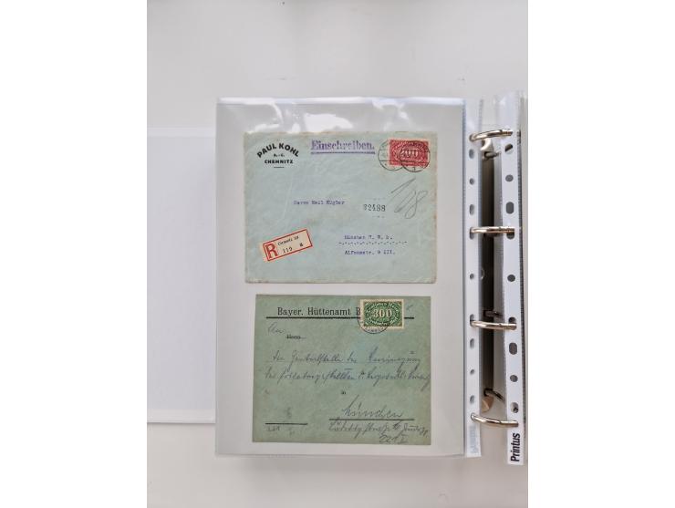 1920/23, umfangreiche Sammlung mit über 4600 Briefen, Karten und Ganzsachen. Dabei interessante Frankaturen, Blockeinheiten, 