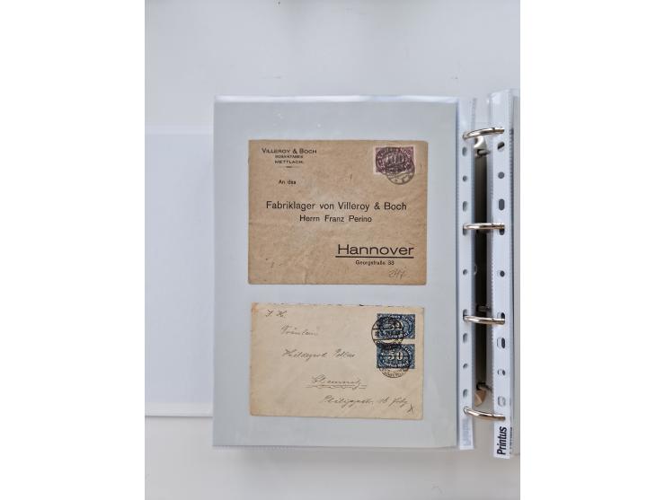 1920/23, umfangreiche Sammlung mit über 4600 Briefen, Karten und Ganzsachen. Dabei interessante Frankaturen, Blockeinheiten, 