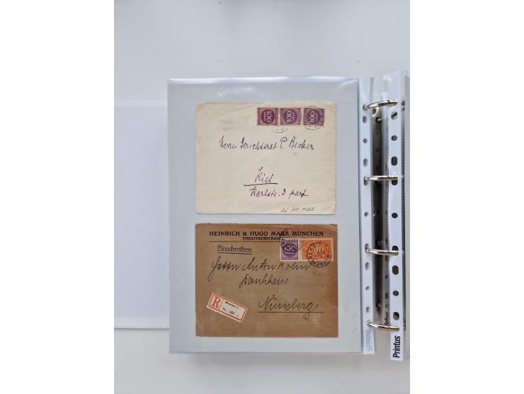 1920/23, umfangreiche Sammlung mit über 4600 Briefen, Karten und Ganzsachen. Dabei interessante Frankaturen, Blockeinheiten, 